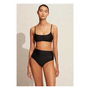 Matteau - Braguita de bikini de talle alto | Negra