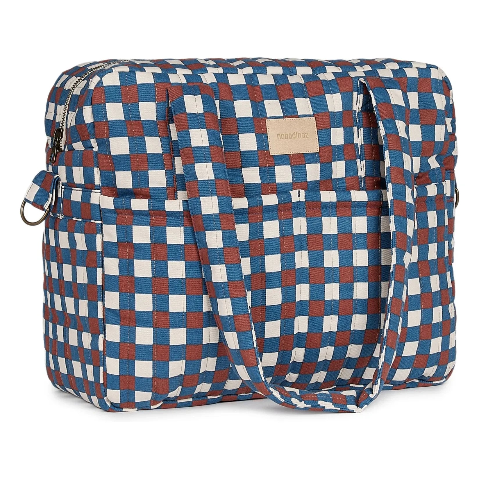 Bolso cambiador de bebé Nobodinoz Hyde Park Mozaik | Azul