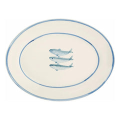 Anna + Nina - Plato de servicio Sardina azul