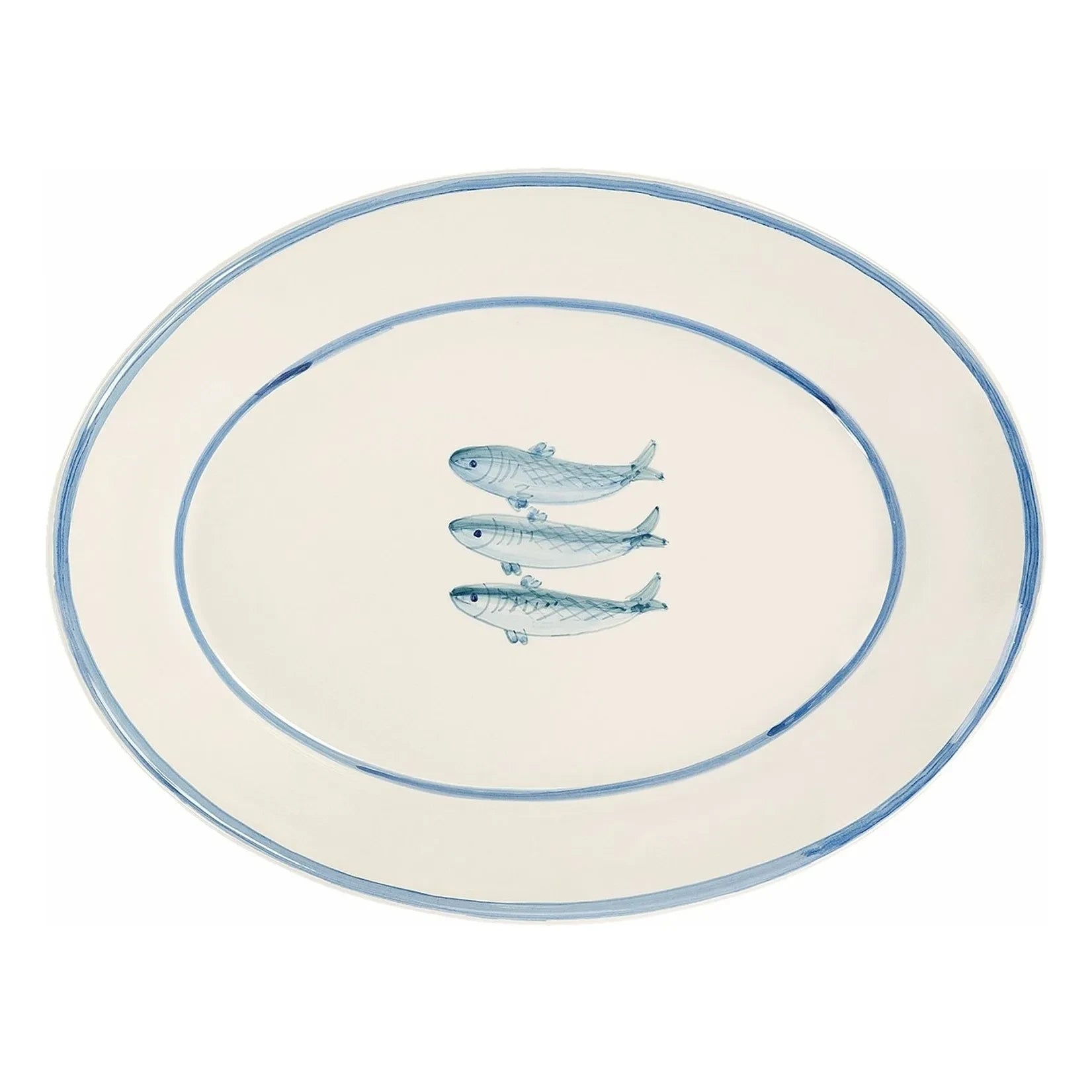 Anna + Nina - Plato de servicio Sardina azul