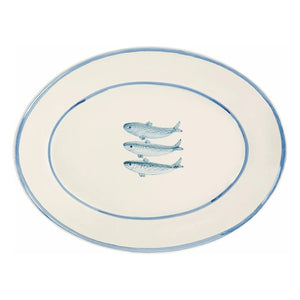 Anna + Nina - Plato de servicio Sardina azul