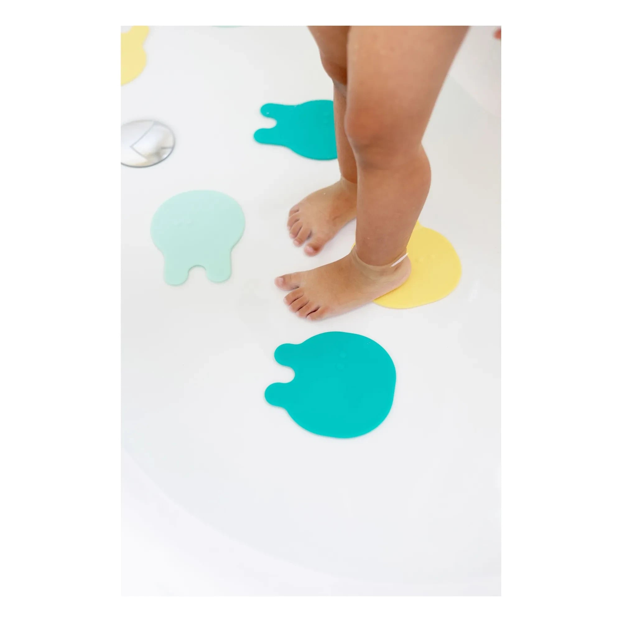 Quut - Alfombrillas de baño Grippi - Juego de 8 unidades | Amarillo