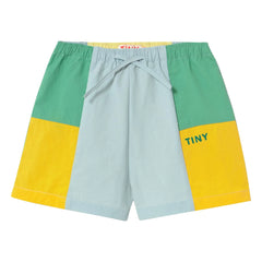 Tinycottons - Pantalón corto con bloques de color | Azul