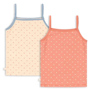 Konges Sløjd - Top de tirantes de pato de algodón orgánico (paquete de 2) | Rosa