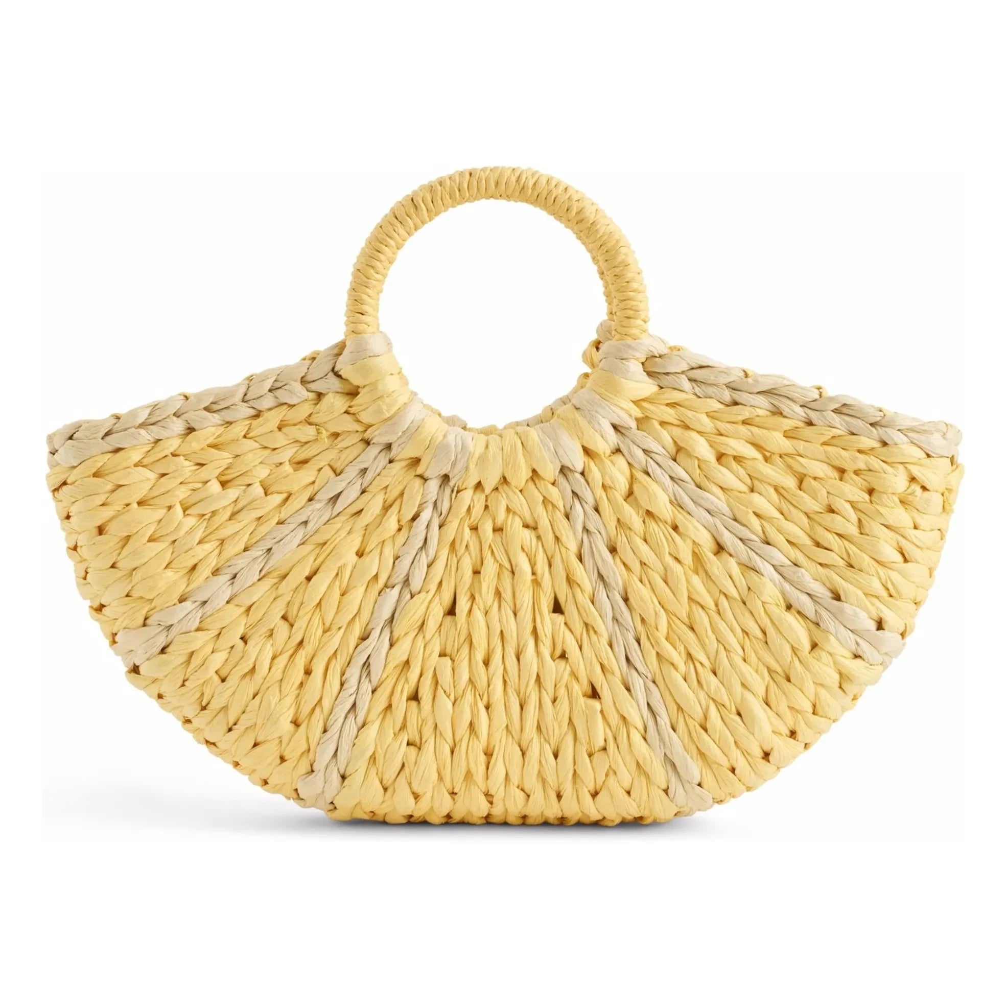 Molo - Bolso de paja de papel limón | Amarillo
