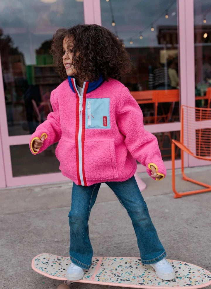 Hello Hossy - Chaqueta de Forro Polar con Cremallera | Fucsia
