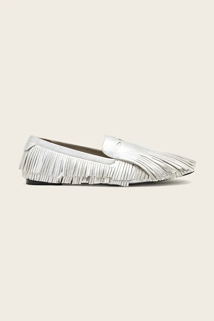Mocasines de piel con flecos Sandy AllSaints para mujer