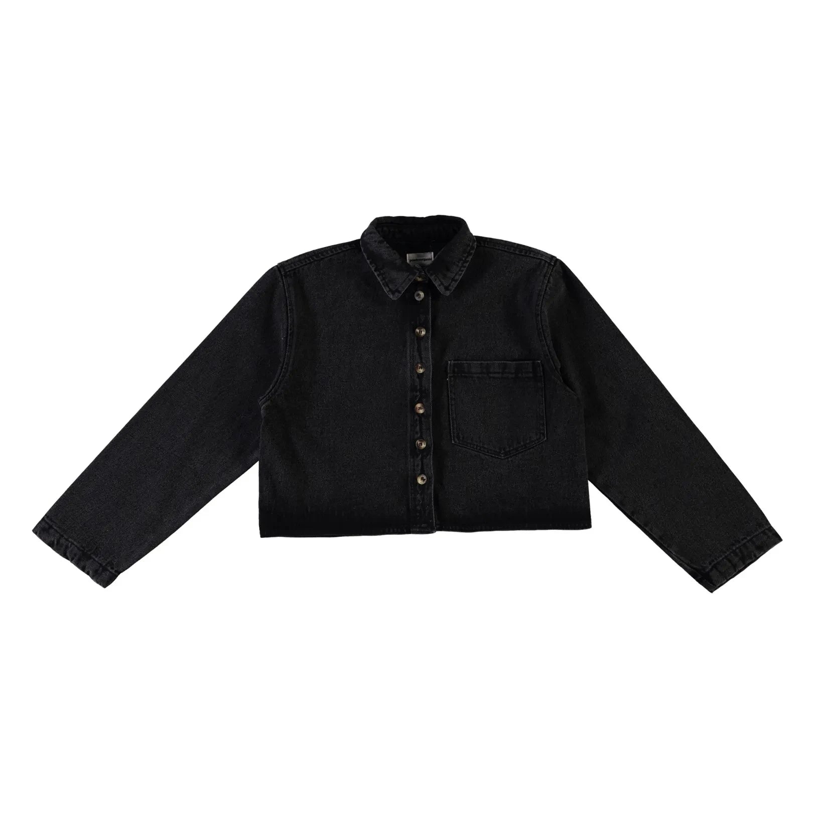 Poudre Organic - Mandarine Denim Gömlek | Siyah