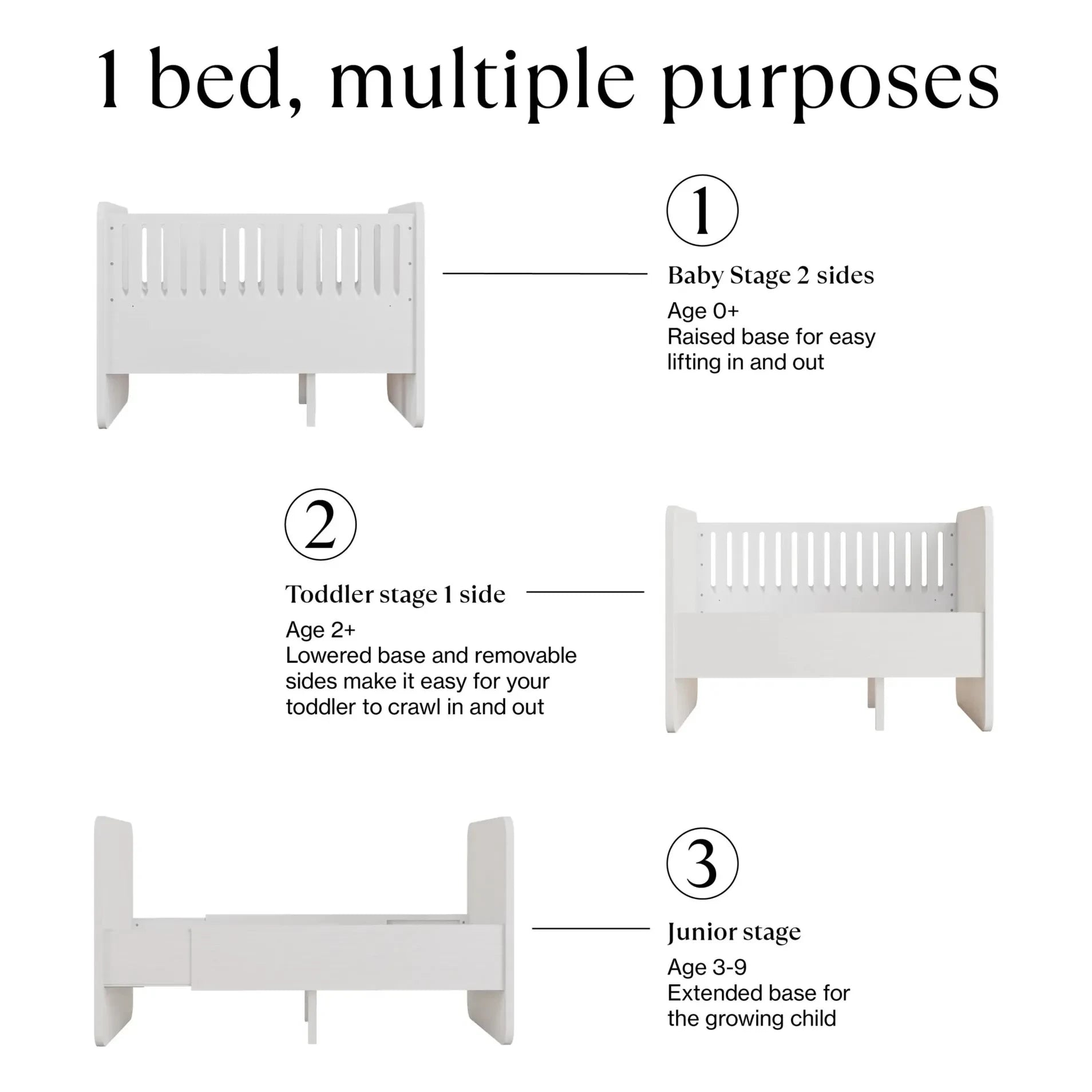 Nofred - Cama convertible | Blanco