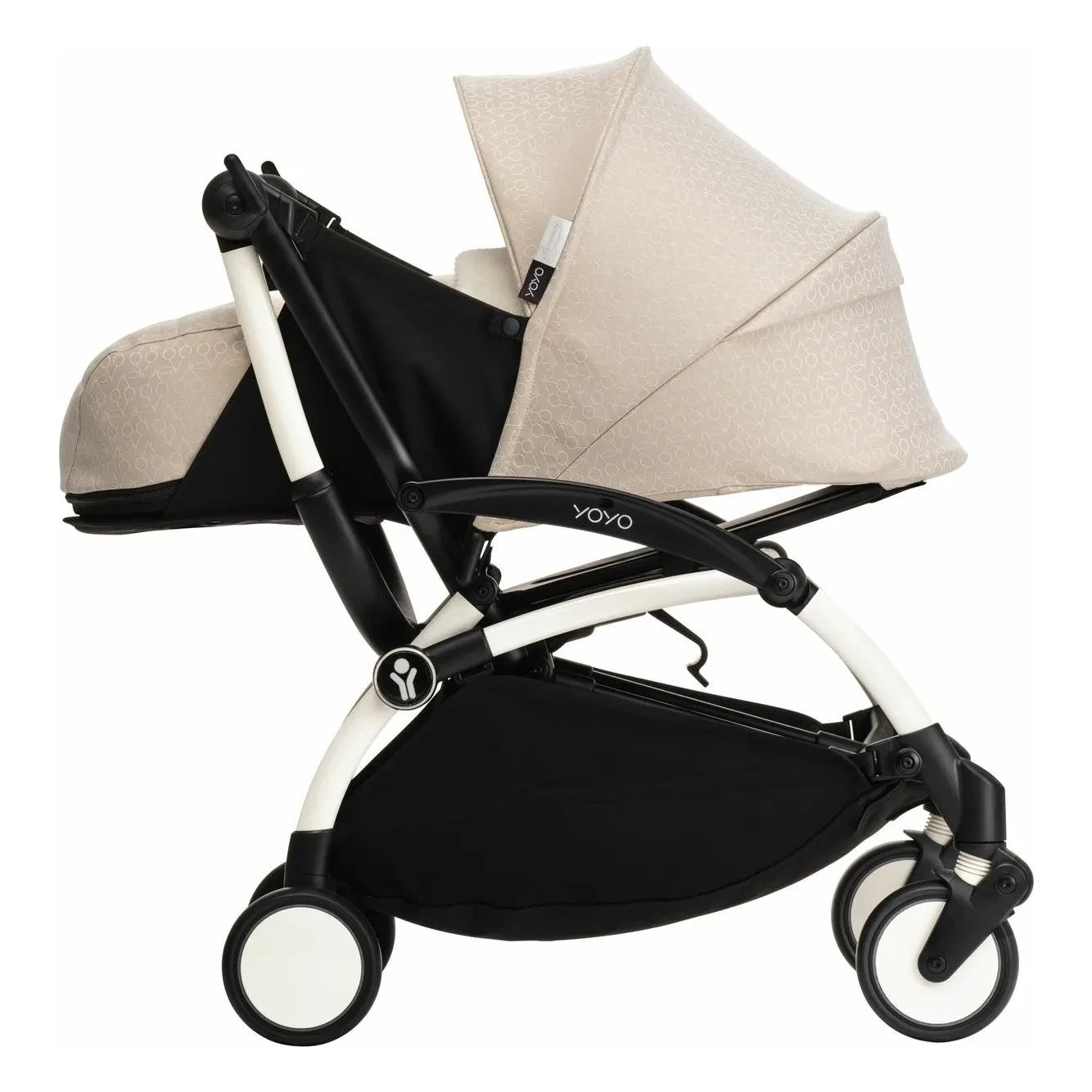 Stokke® - Cochecito de recién nacido YOYO³ Bonpoint 0+ Chasis blanco | Beige