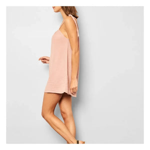 Numero 74 - Vestido corto Mia - Colección mujer | Rosa empolvado S007