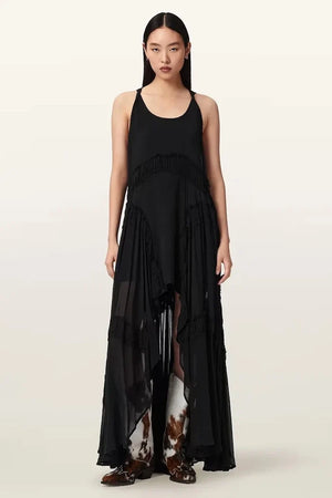AllSaints Vestido asimétrico de viscosa DORINA