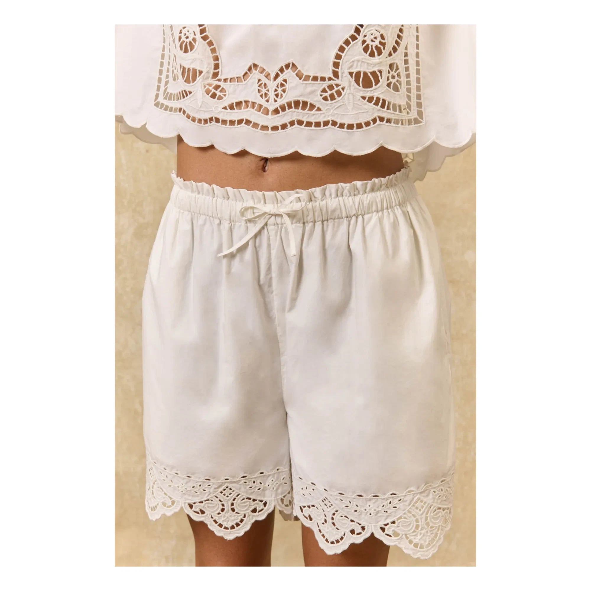 Louise Misha - Shorts Boxi de algodón orgánico | Blanco