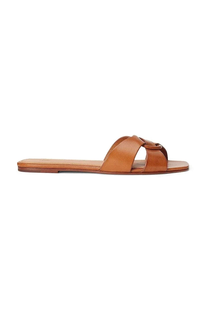Pantufla de cuero con anillo Polo Ralph Lauren