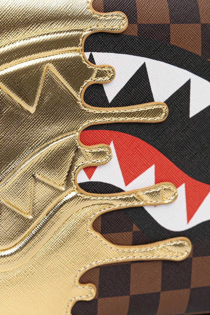 Sprayground - Bolsa de cosméticos marrón con tiburones en París 910B9343NSZ