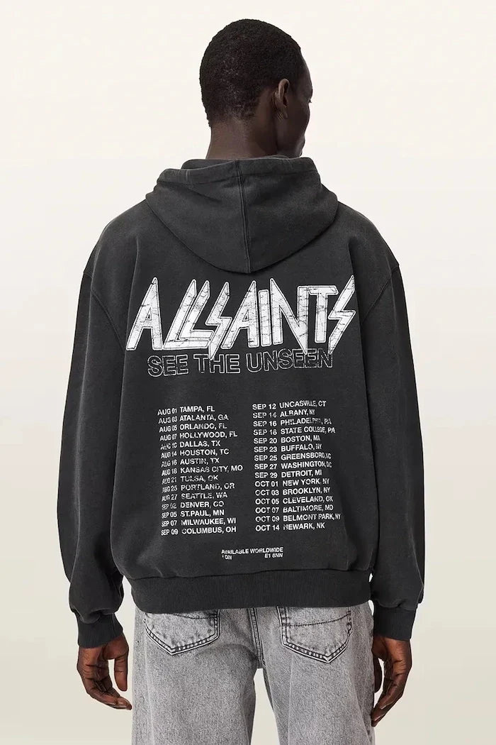 Sudadera con capucha de algodón para hombre AllSaints CHROMIUM