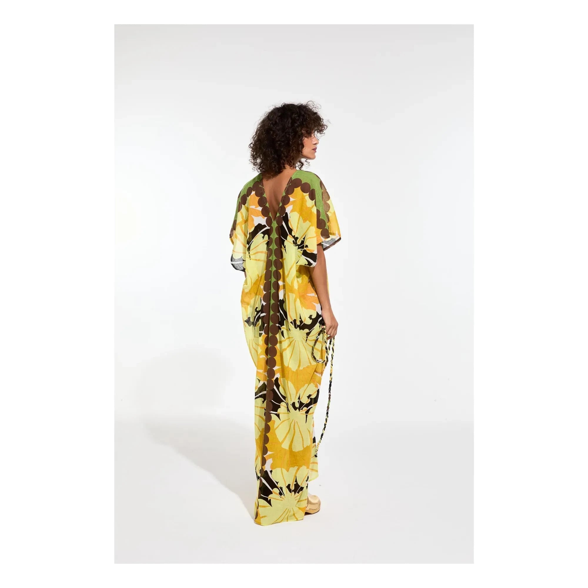 Mapoésie - Vestido de algodón Hydra Pavot | Amarillo limón