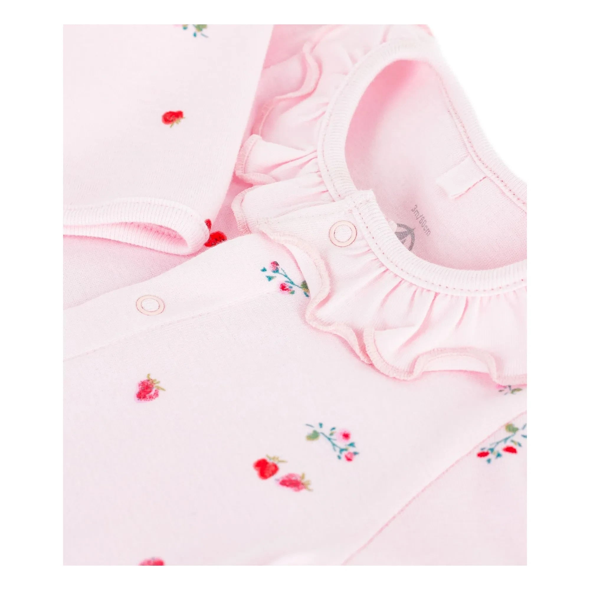 Petit Bateau - Pijama Dors Bien de Algodón Orgánico con Flores | Rosa