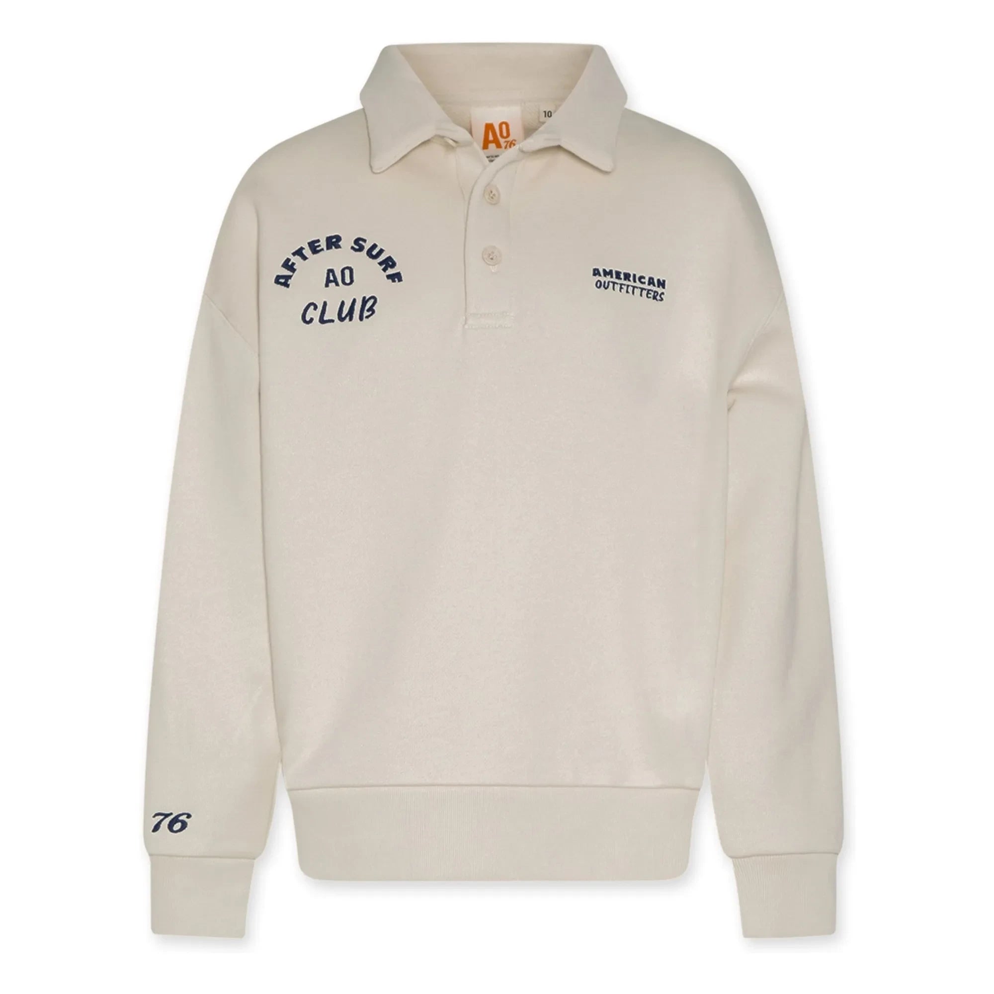 AO76 - Sudadera polo de algodón reciclado Jack Club | Crudo