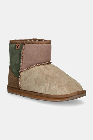Botas de caña baja Wallaby Mini Patchwork de ante para niños de Emu Australia