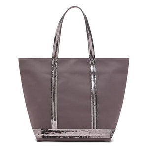 Vanessa Bruno - Bolso tote con cremallera M | Gris carbón