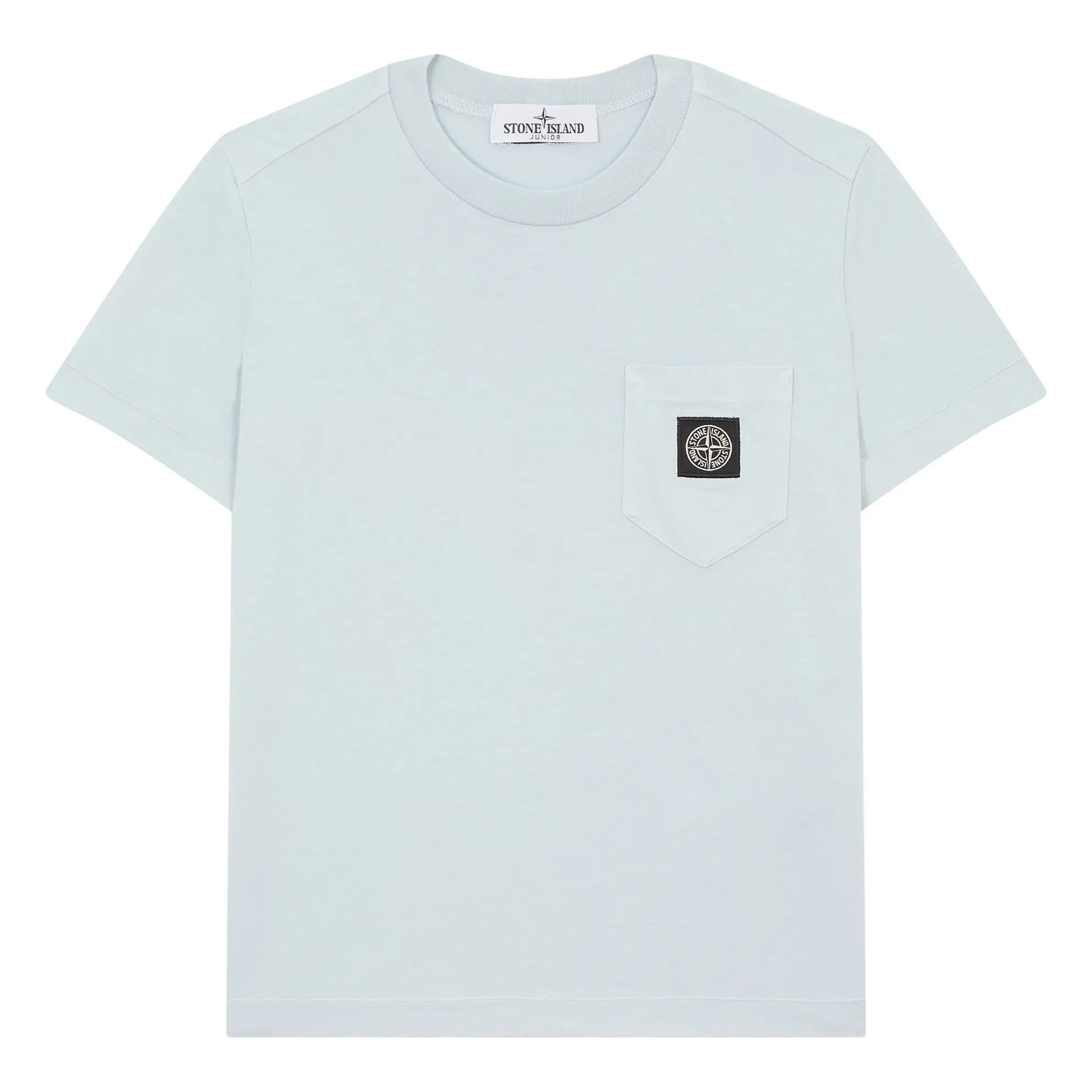 Stone Island - Camiseta con logo en el pecho | Azul claro