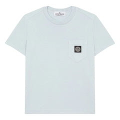 Stone Island - Camiseta con logo en el pecho | Azul claro