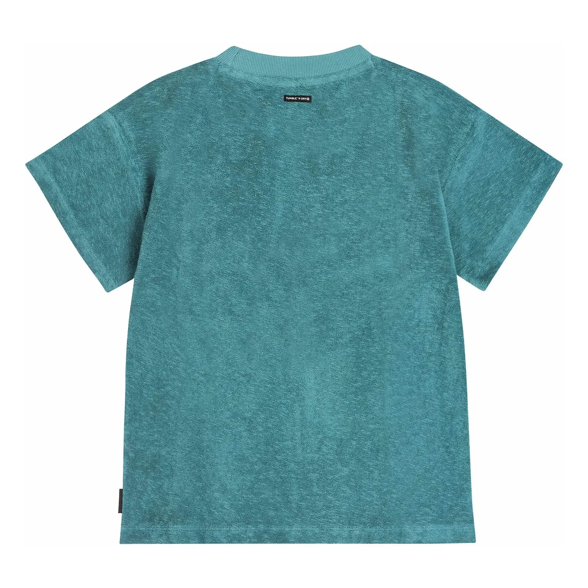 Tumble N'Dry - Camiseta Toalla de Algodón Orgánico Oversize Morea | Azul Pavo Real