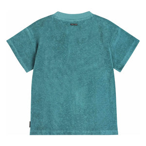 Tumble N'Dry - Camiseta Toalla de Algodón Orgánico Oversize Morea | Azul Pavo Real