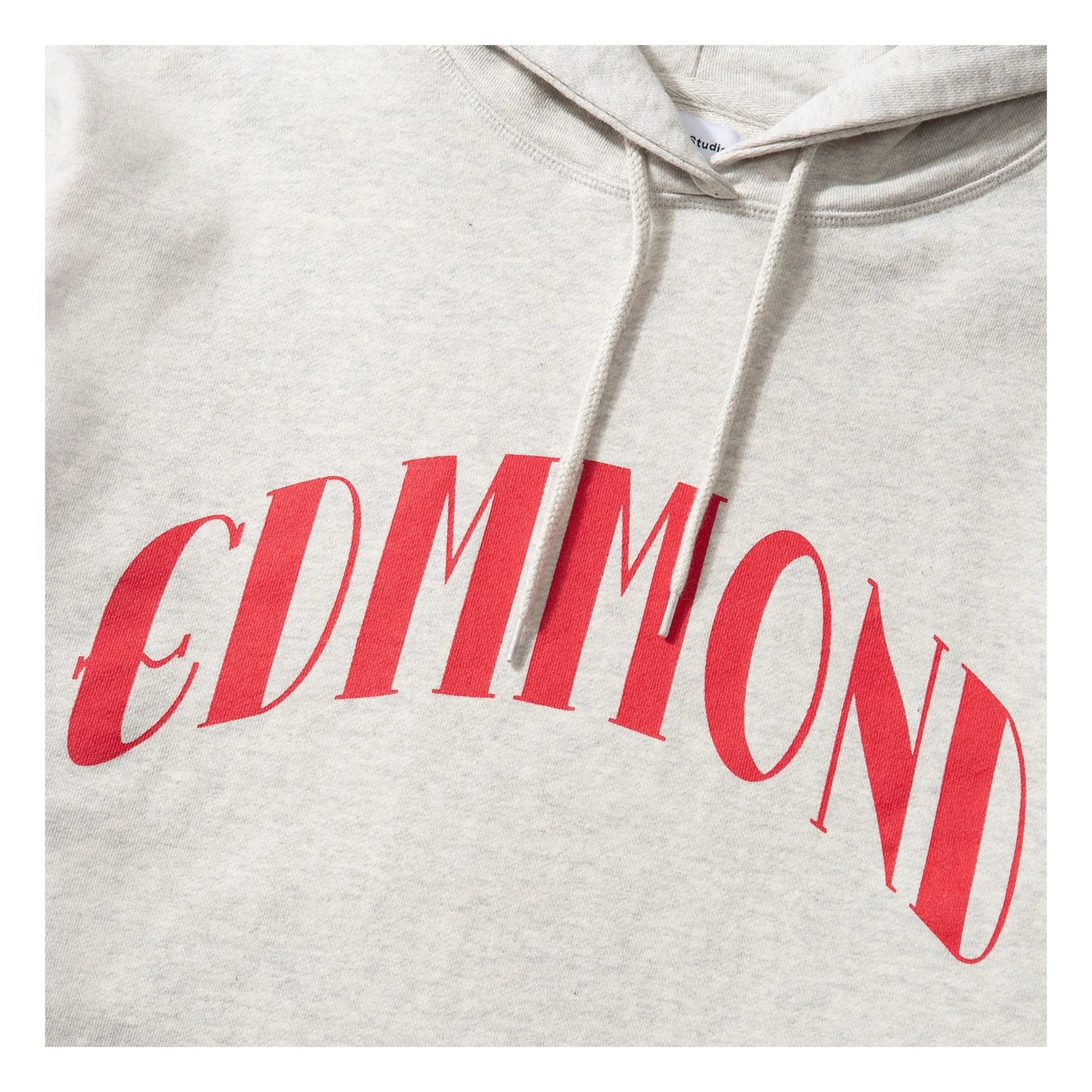 Edmmond Studios - Sudadera con capucha de algodón orgánico con el logotipo principal | Gris claro