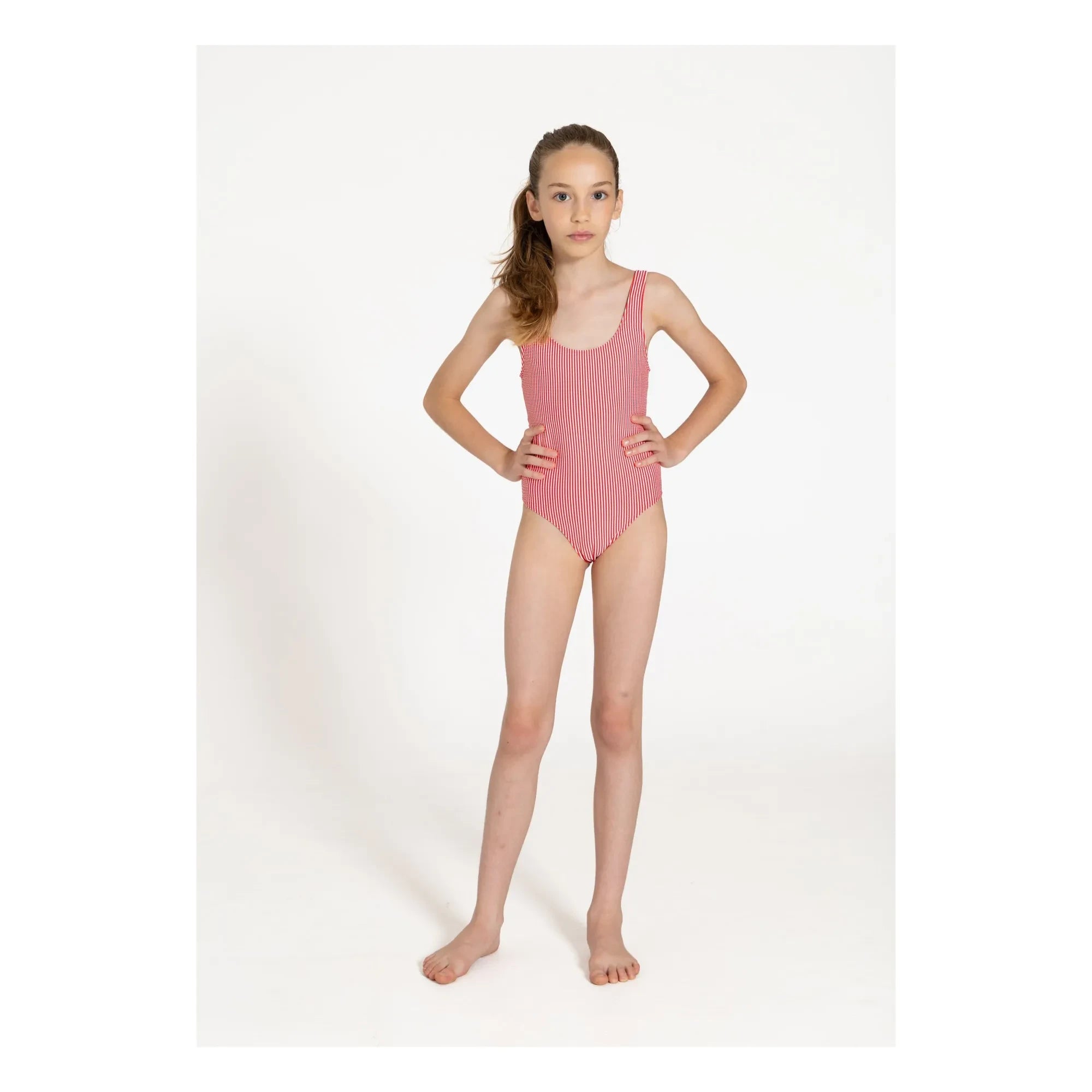Traje de baño a rayas Salma de Smallable Kid | Rojo cereza
