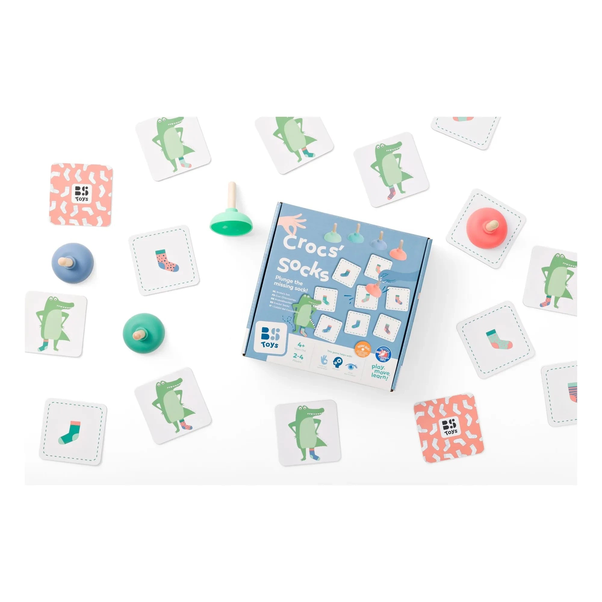 BS Toys - Juego de observación Calcetines de cocodrilo