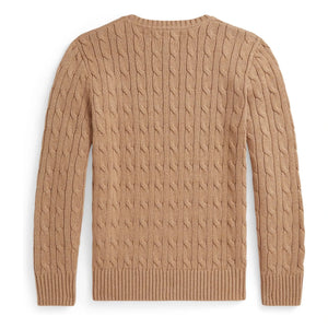 Ralph Lauren - Jersey trenzado con el logo | Beige