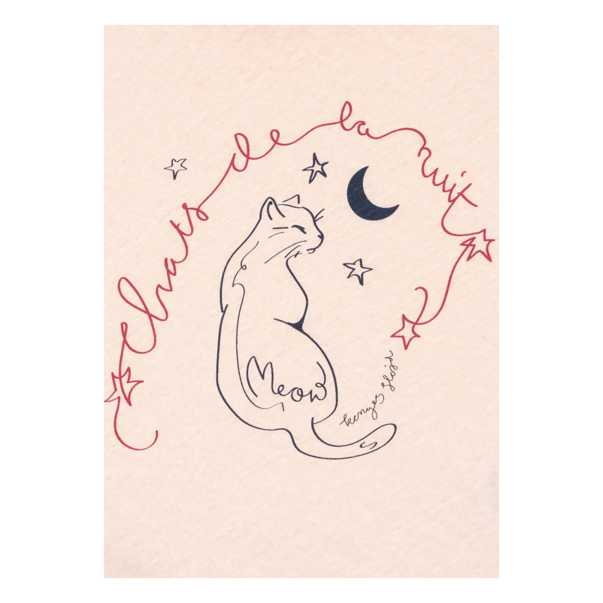 Konges Sløjd - Camiseta Era Chat Lino y algodón orgánico | Rosa