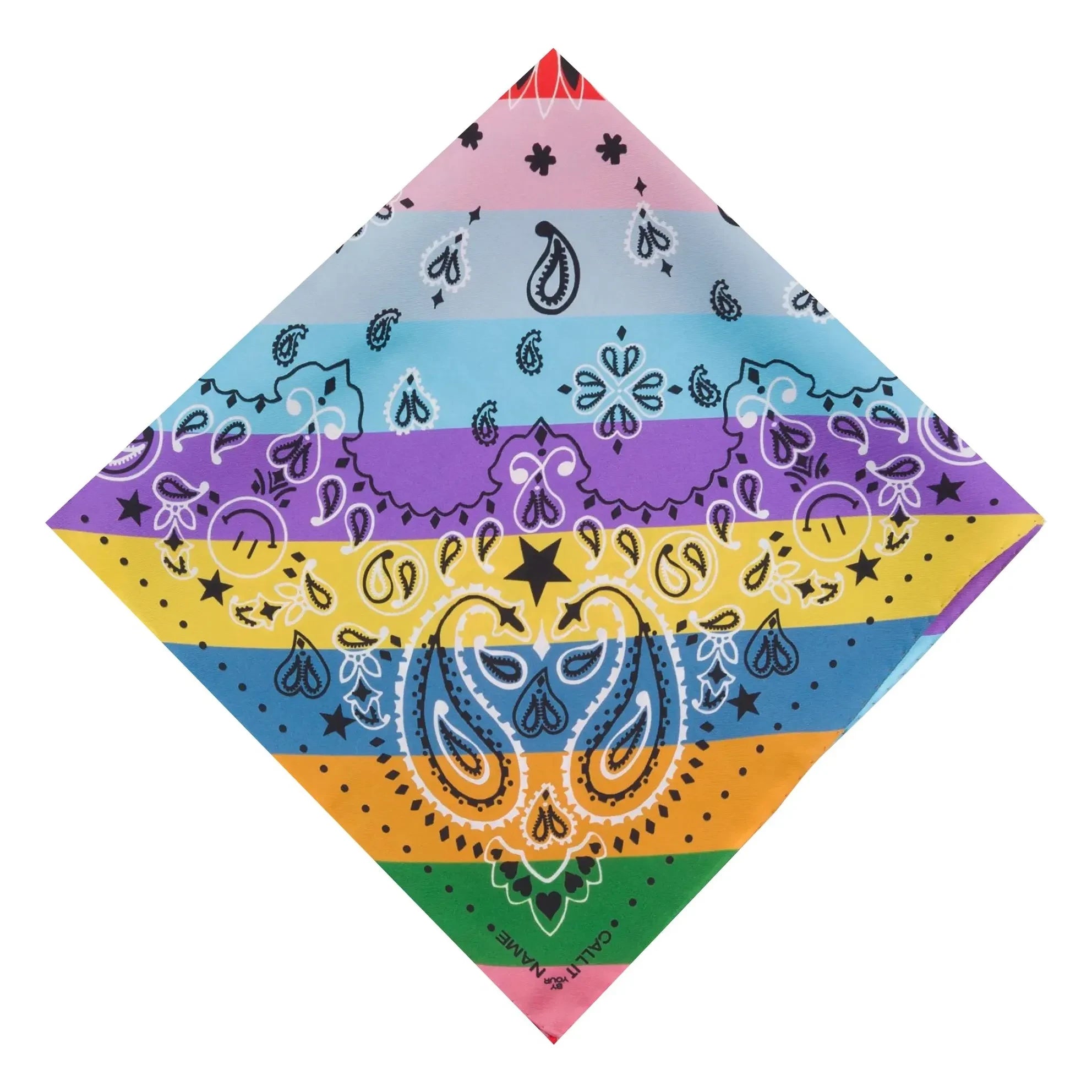 Llámame por tu nombre - Bandana Pequeña Seda Arcoíris | Azul