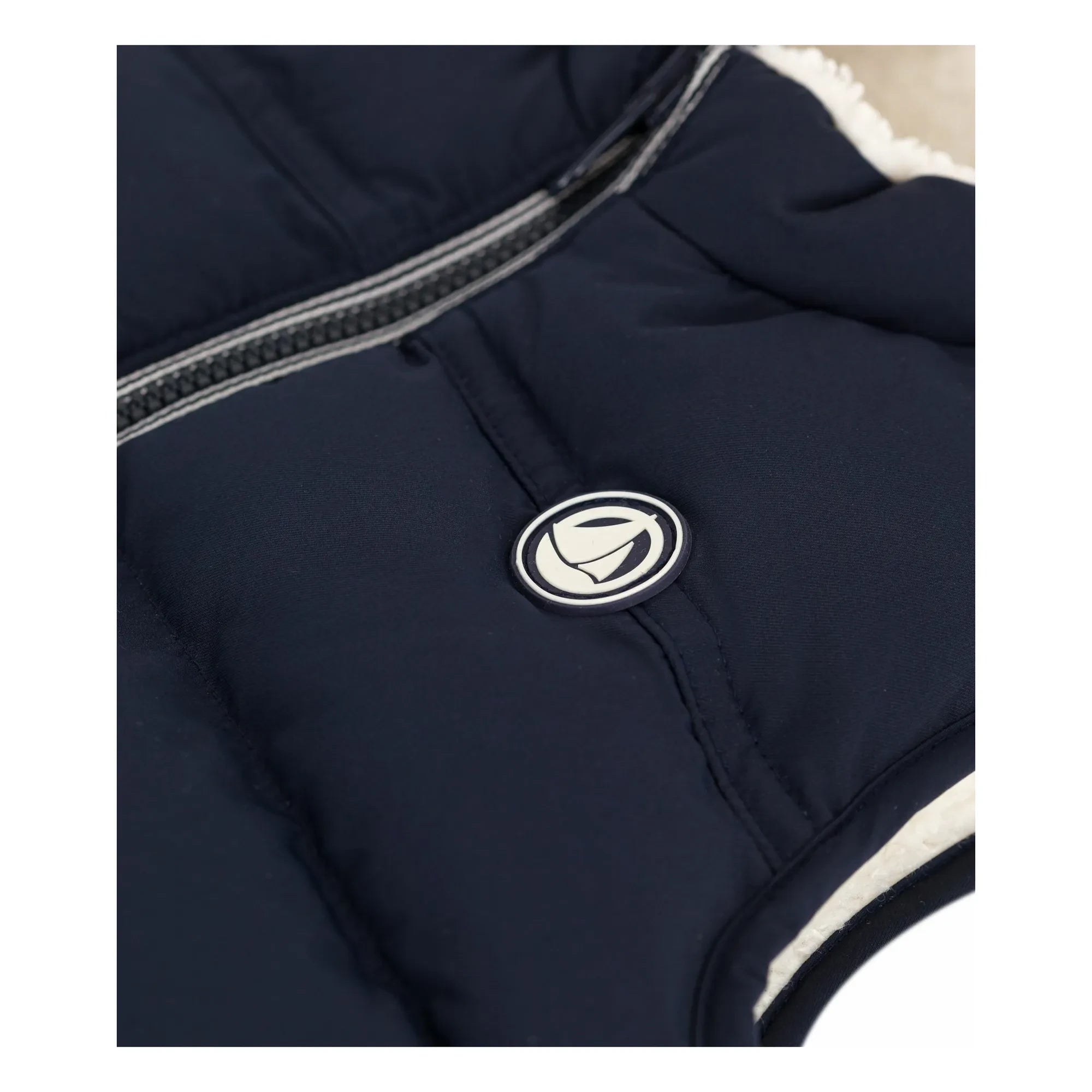 Petit Bateau - Chaleco acolchado sin mangas con logotipo | Azul Marino