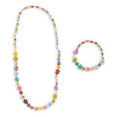 Konges Sløjd - Set de collar y pulsera de flores rosas