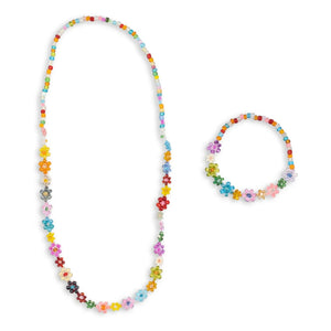 Konges Sløjd - Set de collar y pulsera de flores rosas