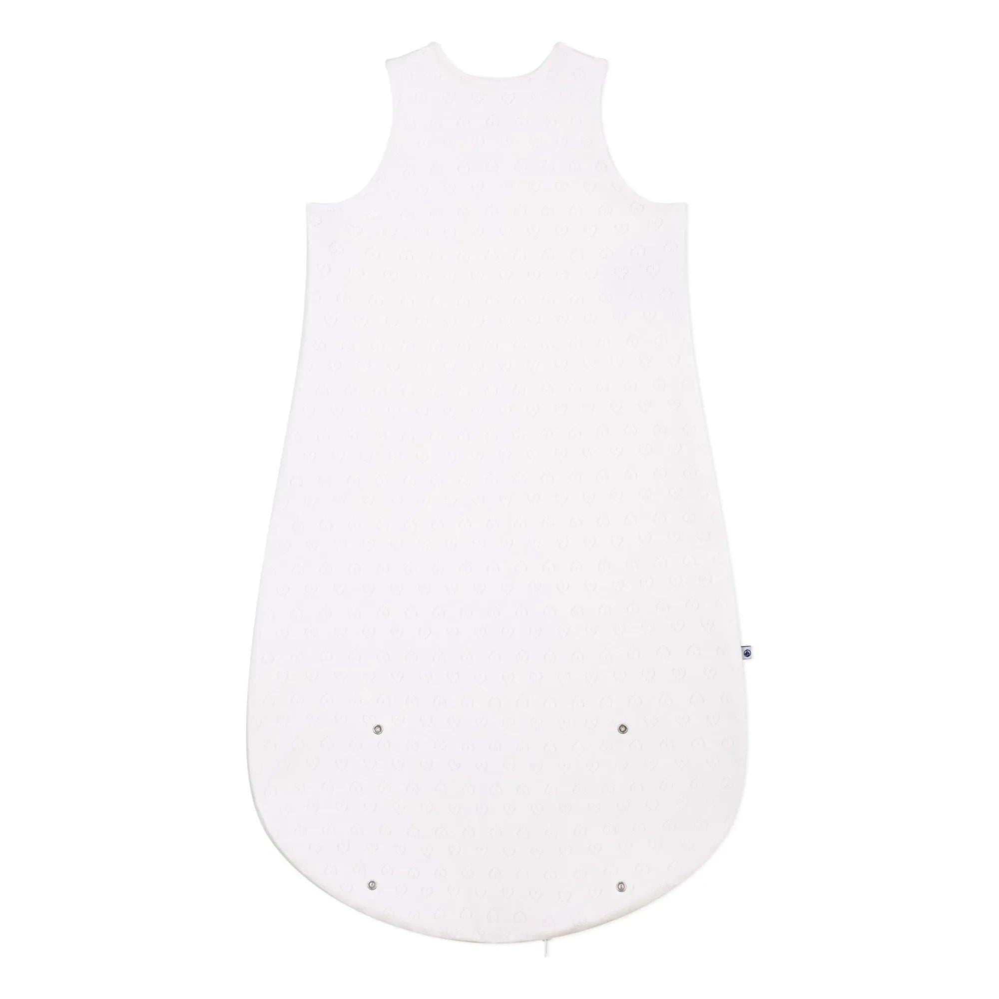 Petit Bateau - Saco de Dormir de Algodón Orgánico Calado con Corazones | Blanco