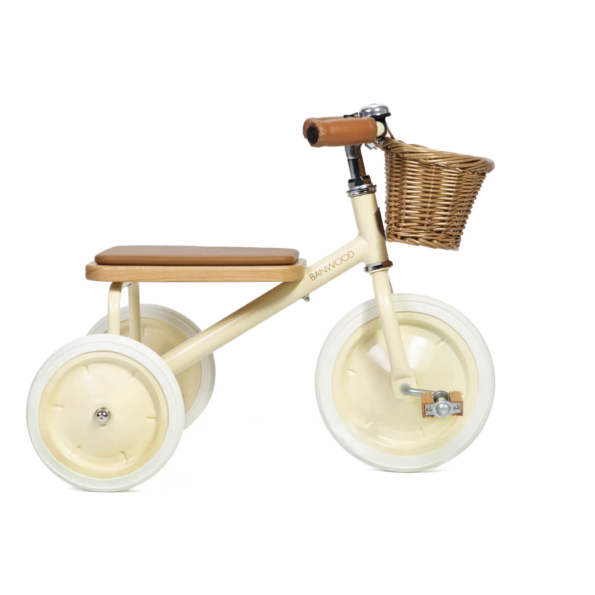 Banwood - Triciclo de metal y madera | Crema