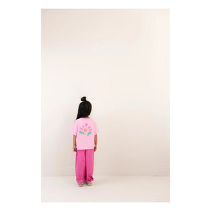 Jenest - Pantalones de algodón orgánico Maggy | Fucsia