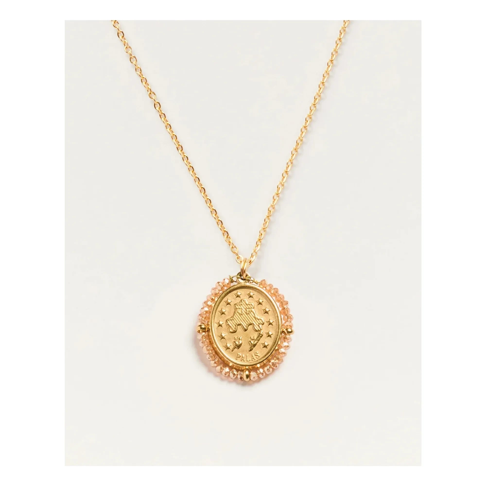 Collar brillante Palas - Santa María | Melocotón