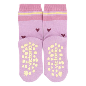 Victoria - Calcetines rosas con corazones