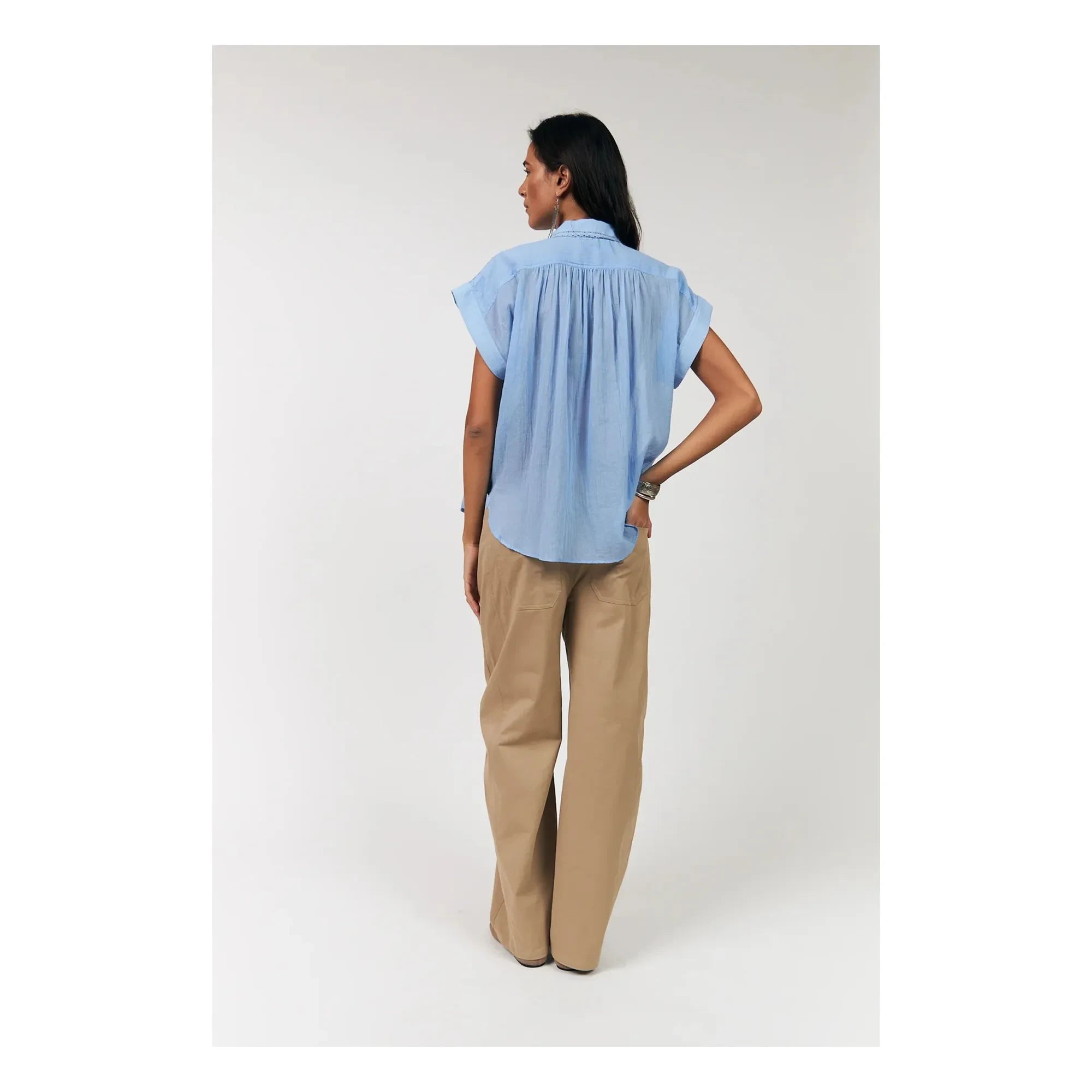 Lollys Laundry - Blusa Badal de Algodón | Azul