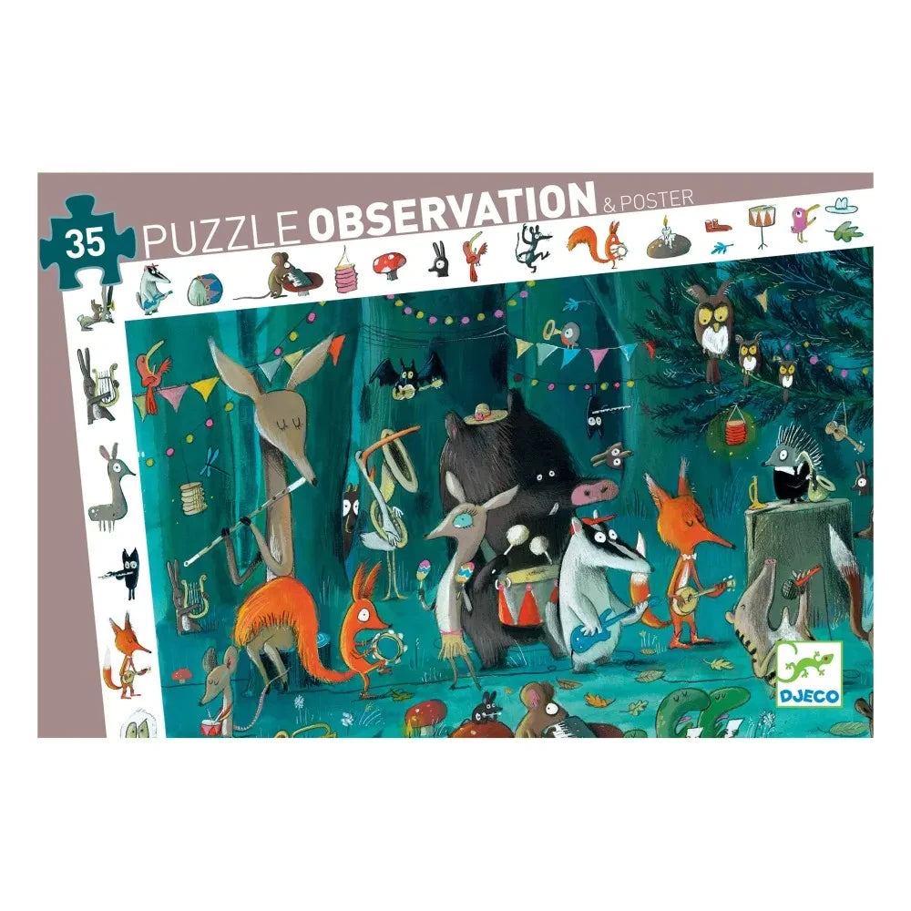 Djeco - Rompecabezas de observación La orquesta - 35 piezas