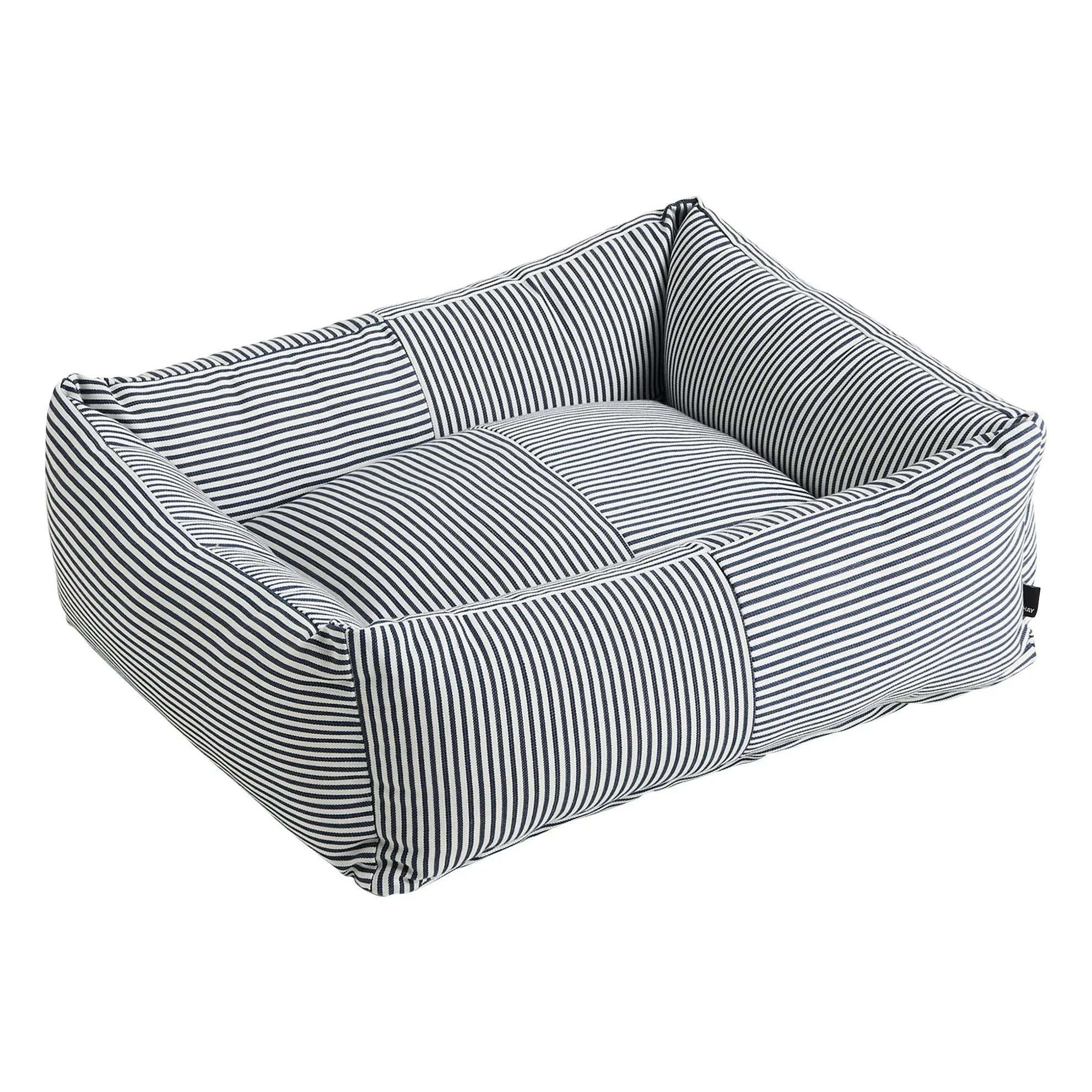 Hola - Cama para perros a rayas | Azul
