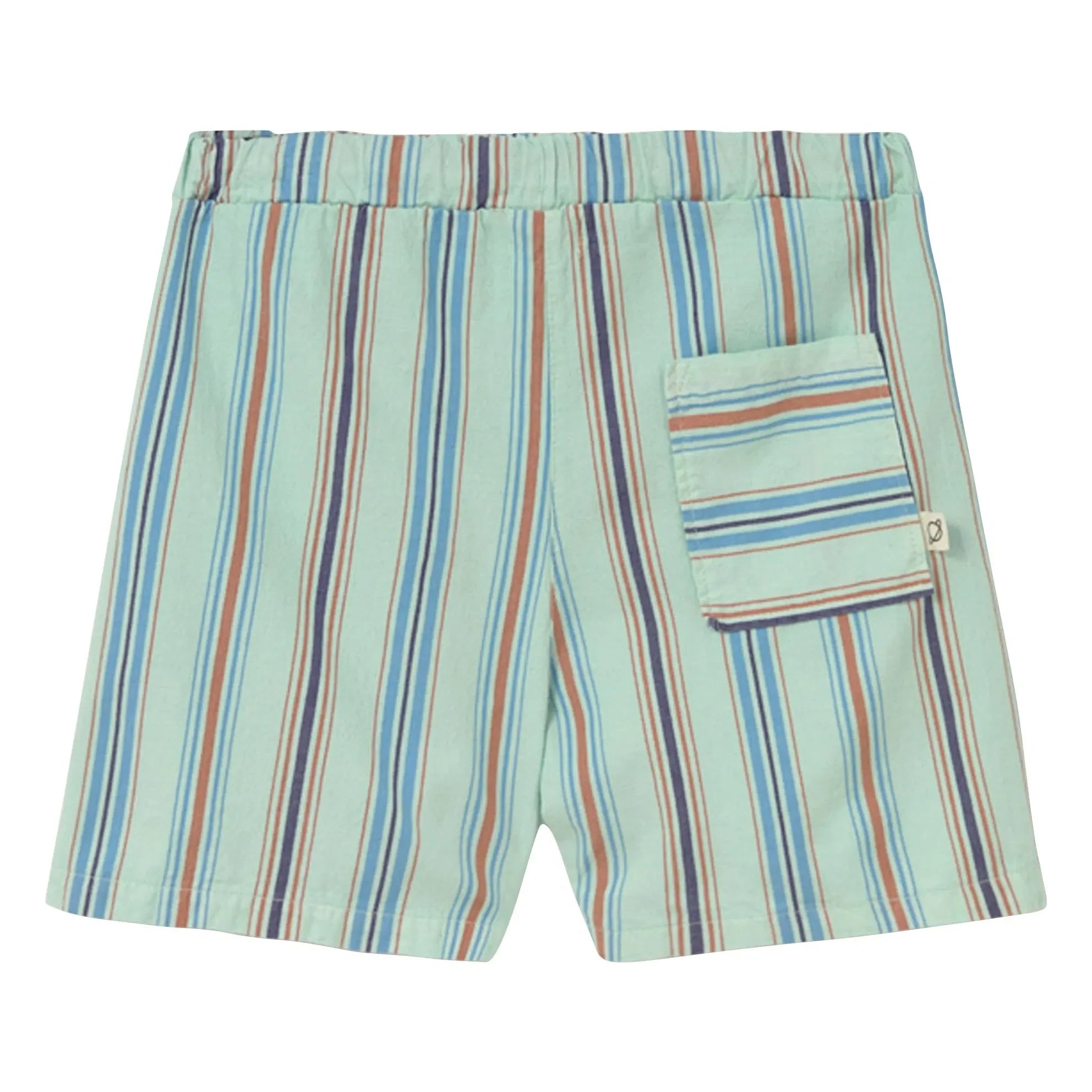 Cozmo - Bermudas a rayas de algodón orgánico Zion | Aqua