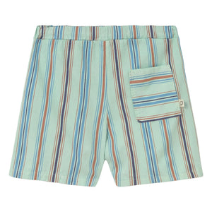 Cozmo - Bermudas a rayas de algodón orgánico Zion | Aqua