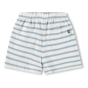 Molo - Skie Shorts de Algodón Orgánico a Rayas | Blanco
