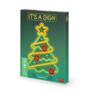Legami - Lámpara LED de efecto neón - Árbol de Navidad - Es un signo
